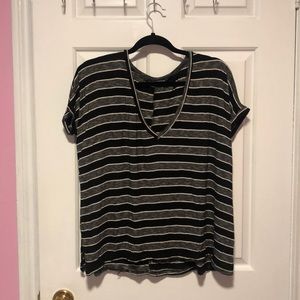 Slouchy fit striped t shirt